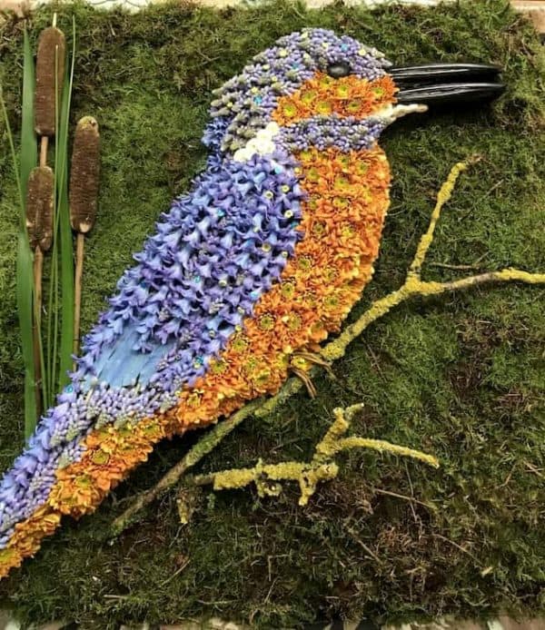 Kingfisher Funeral Flower Arrangement